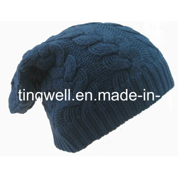 SGS моды кабель шапочка Hat трикотажные Hat (TWS-knit-014011)